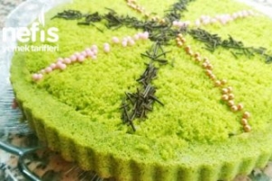 Ispanaklı Muhallebili Tart Kek Ispanaklı Muhallebili Tart Kek