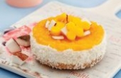 Mango Soslu Ve Hindistan Cevizli Cheesecake Mango Soslu Ve Hindistan Cevizli Cheesecake