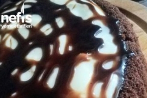 Tart Kalıbında Muhallebili Kakaolu Kek Tart Kalıbında Muhallebili Kakaolu Kek