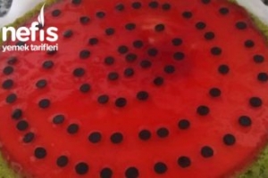 Karpuz Görünümlü Tart Kek Pasta Karpuz Görünümlü Tart Kek Pasta