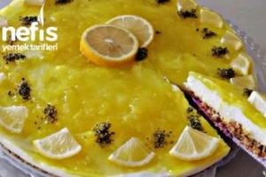 Labne Peynirsiz Limonlu Cheesecake Görünümlü Tatlı Labne Peynirsiz Limonlu Cheesecake Görünümlü Tatlı