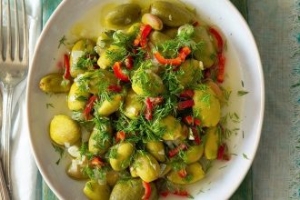 Zeytinyağlı Çağla Badem Yemeği Zeytinyağlı Çağla Badem Yemeği