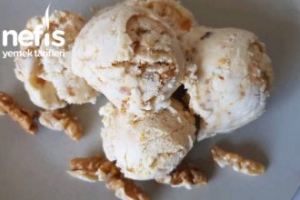 Karamelize Ceviz Ve Süt Reçelli Dondurma Karamelize Ceviz Ve Süt Reçelli Dondurma