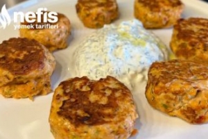 Mücver Tadında Somon Köfte Mücver Tadında Somon Köfte