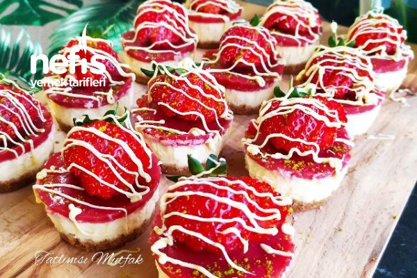 Mini Mini Çilekli Cheesecake Videolu