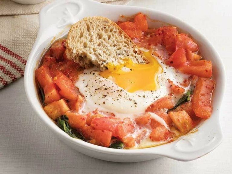 Domates Ve Ispanaklı Yumurta