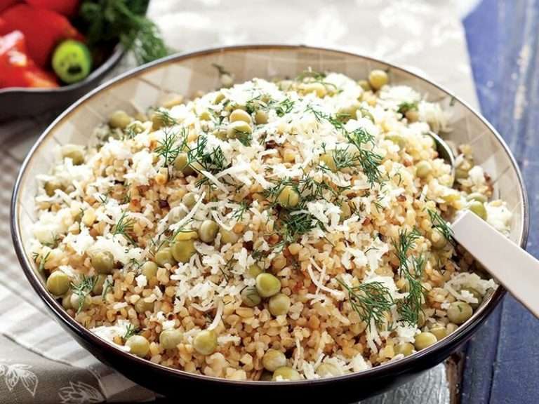 Daha Önceki Kaşar Peynirli Ve Bezelyeli Bulgur Pilavı