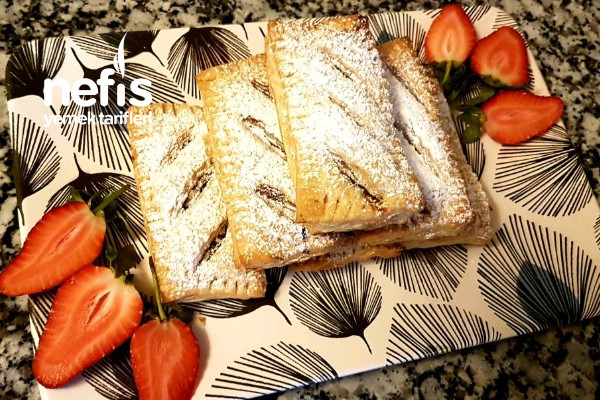 5 Dakikada Marmelatlı Çikolatalı Milföy Videolu