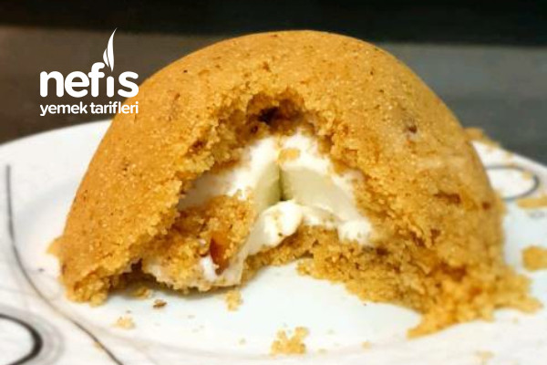 Dondurma Dolgulu İrmik Tatlısı