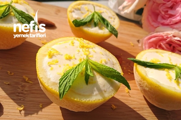 Limonlu Parfe (Limon Kabuğu ve Kupta Sunum)