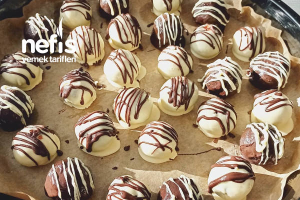 Cevizli Kakaolu Ve Tahinli Sade Kek Bisküvili Truff