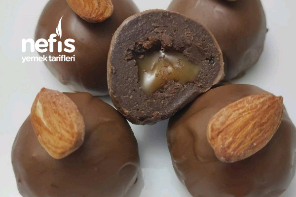 Karamel Dolgulu Çikolata Topları