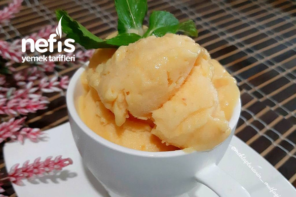 En basitinden Şeftalili Dondurma Yalnızca 3 Malzemeli