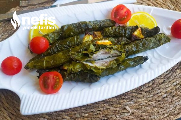 Airfryer’da Asma Yaprağında Sardalya Balığı